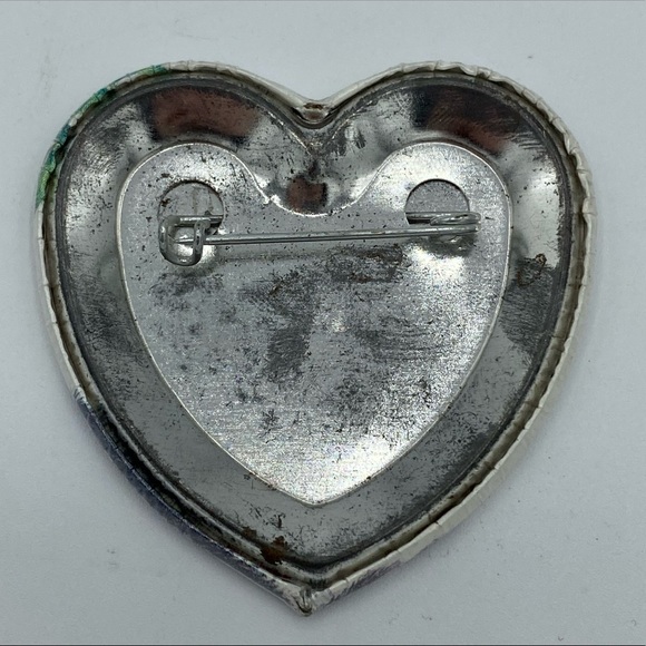 Vintage Columbus Ohio Zoo Heart Shaped Panda Pin - Picture 2 of 5